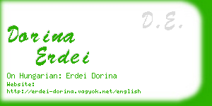 dorina erdei business card